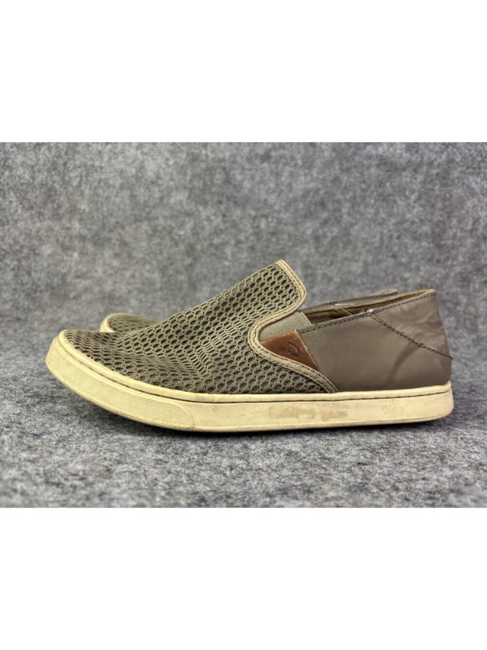 OluKai Shoes Womens‎ Size 7.5 Brown Pehuea Mesh Slip On Casual Walking Sneakers